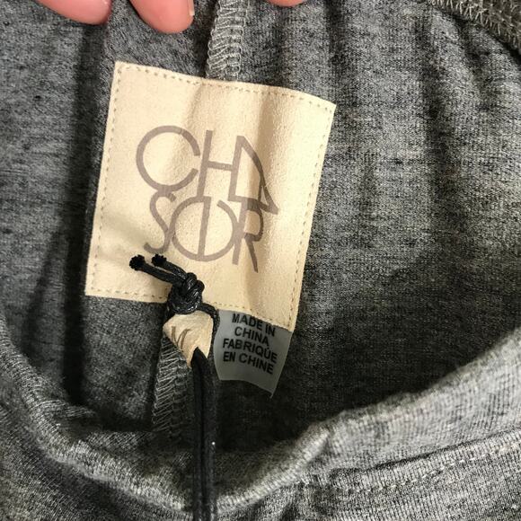 Chaser Leggings Women Medium Gray Ankle Cut Out Strappy Side Panel 7/8 Stretch - Picture 5 of 5